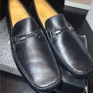 Men's Black Leather Loafers